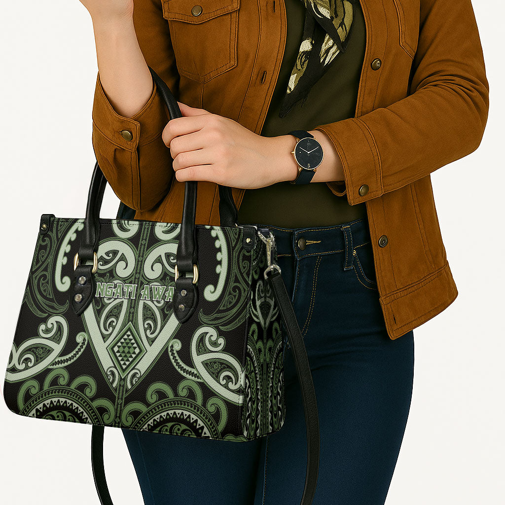Aotearoa Ngati Awa Leather Bag Maori Tribal Pattern LT05 - Polynesian Pride