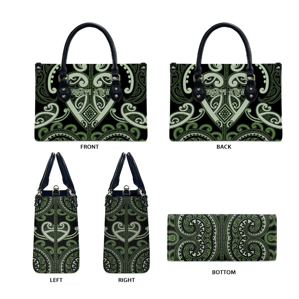 Aotearoa Ngati Awa Leather Bag Maori Tribal Pattern LT05 - Polynesian Pride