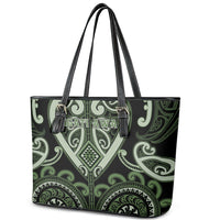 Aotearoa Ngati Awa Leather Tote Bag Maori Tribal Pattern LT05 - Polynesian Pride