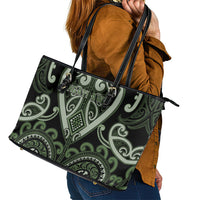 Aotearoa Ngati Awa Leather Tote Bag Maori Tribal Pattern LT05 - Polynesian Pride