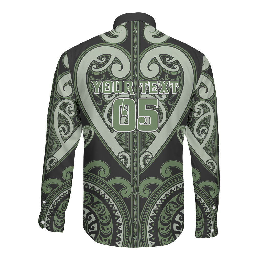 Custom Aotearoa Ngati Awa Long Sleeve Button Shirt Maori Tribal Pattern LT05 - Polynesian Pride