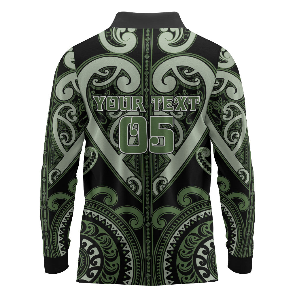 Custom Aotearoa Ngati Awa Long Sleeve Polo Shirt Maori Tribal Pattern LT05 - Polynesian Pride