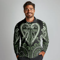 Custom Aotearoa Ngati Awa Long Sleeve Polo Shirt Maori Tribal Pattern LT05 - Polynesian Pride
