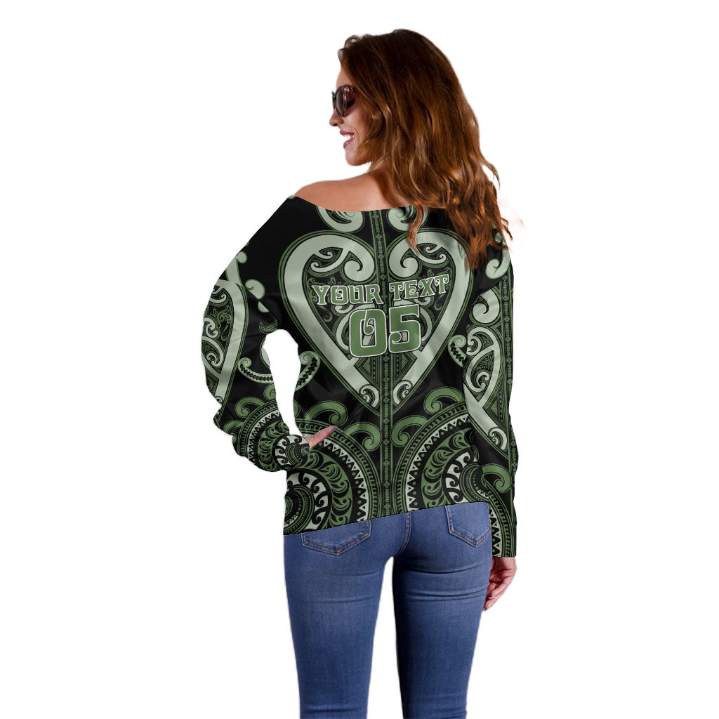 Custom Aotearoa Ngati Awa Off Shoulder Sweater Maori Tribal Pattern LT05 - Polynesian Pride