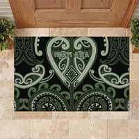 Aotearoa Ngati Awa Rubber Doormat Maori Tribal Pattern LT05 Green - Polynesian Pride