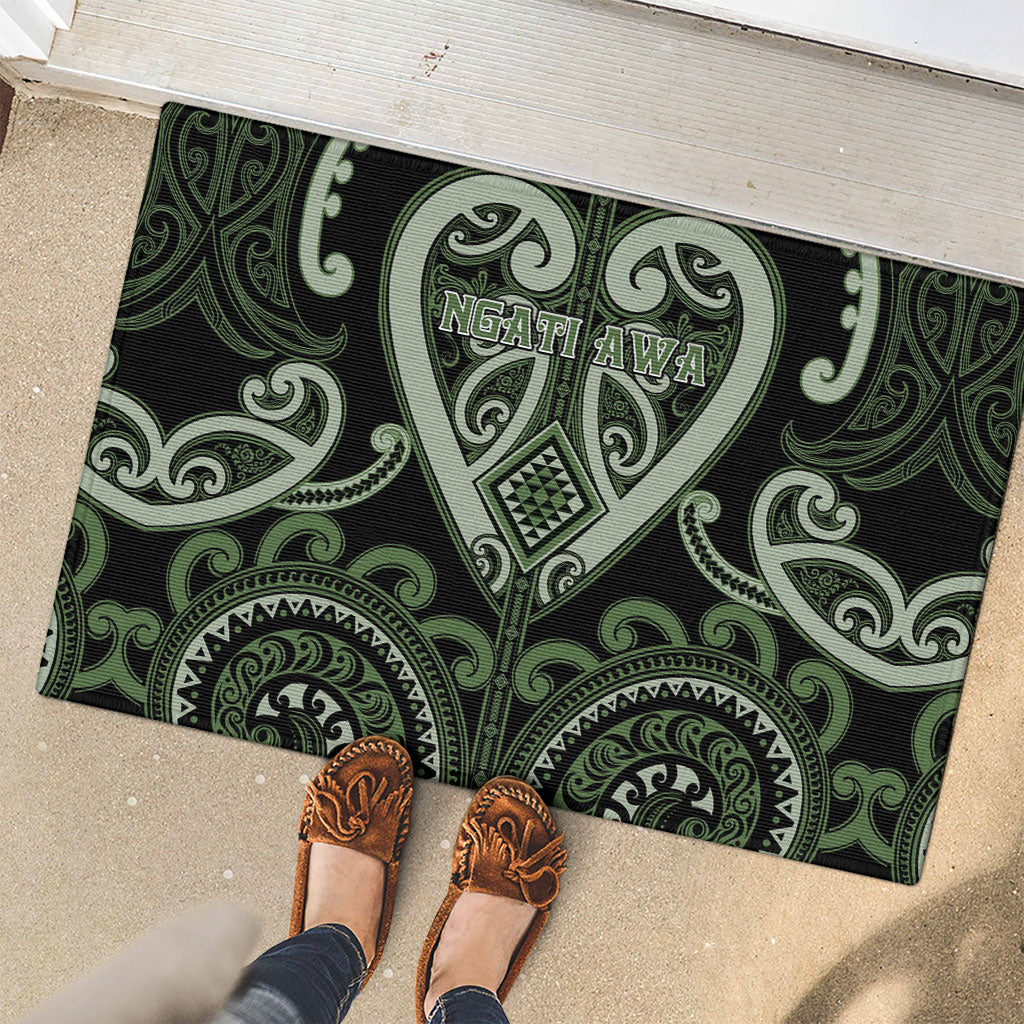Aotearoa Ngati Awa Rubber Doormat Maori Tribal Pattern LT05 - Polynesian Pride