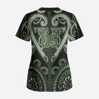 Custom Aotearoa Ngati Awa Scrub Top Maori Tribal Pattern LT05 - Polynesian Pride
