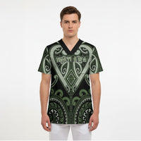 Custom Aotearoa Ngati Awa Scrub Top Maori Tribal Pattern LT05 - Polynesian Pride