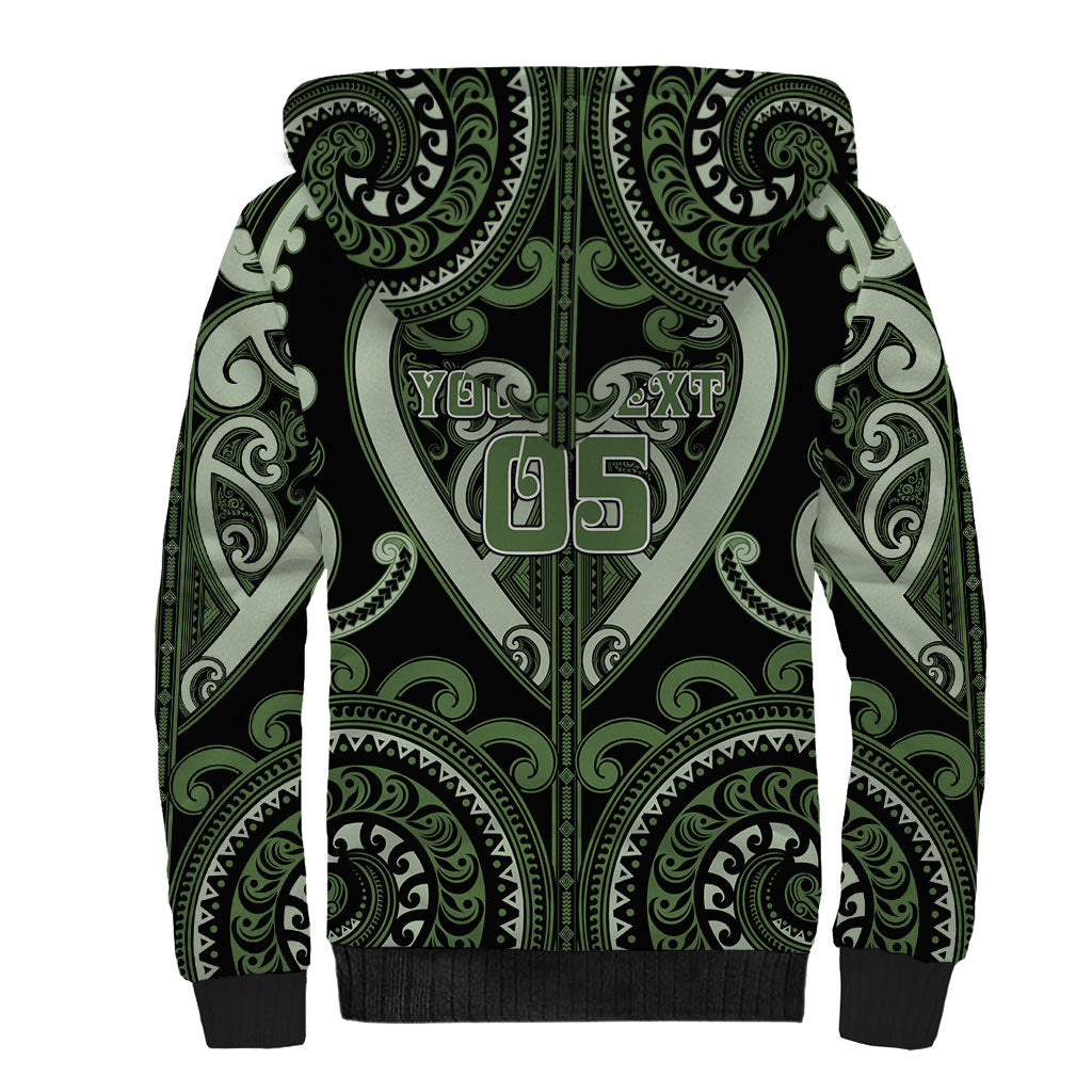 Custom Aotearoa Ngati Awa Sherpa Hoodie Maori Tribal Pattern LT05 - Polynesian Pride