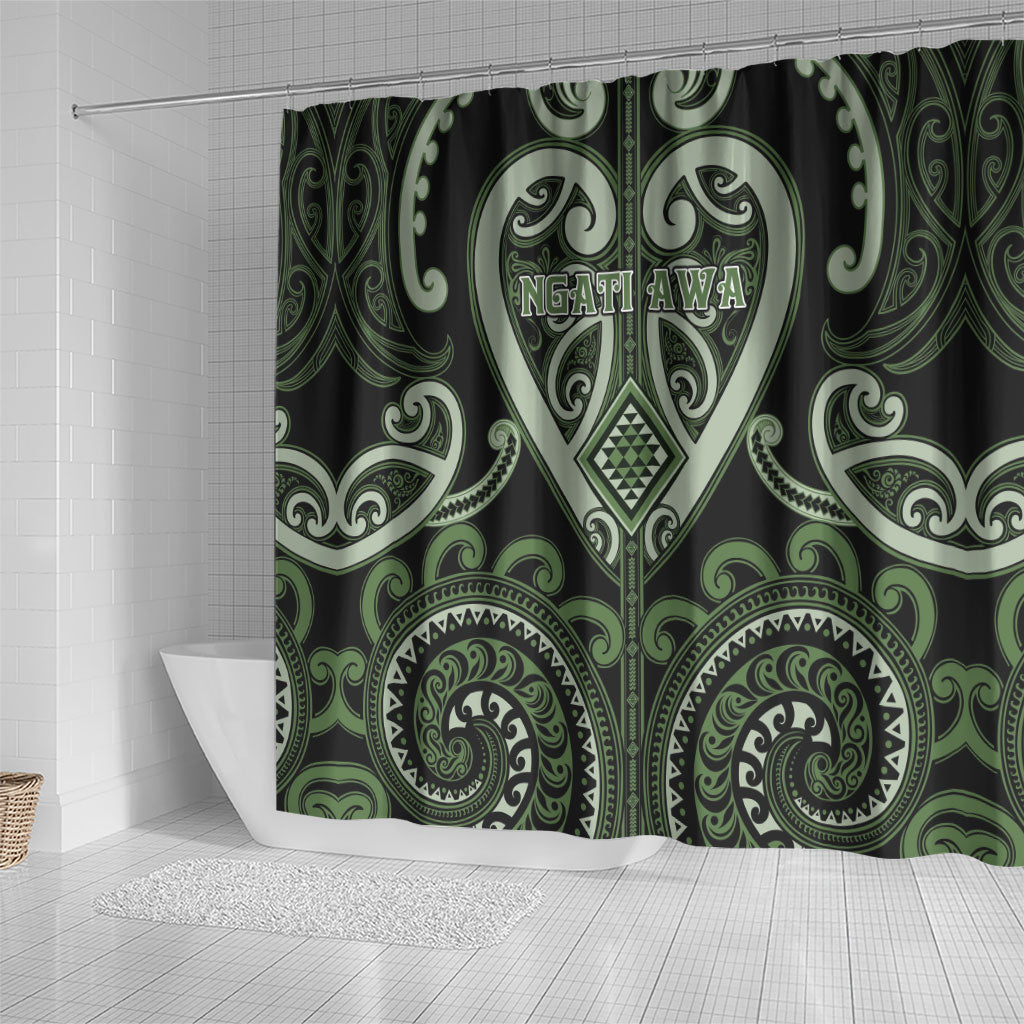 Aotearoa Ngati Awa Shower Curtain Maori Tribal Pattern LT05 - Polynesian Pride