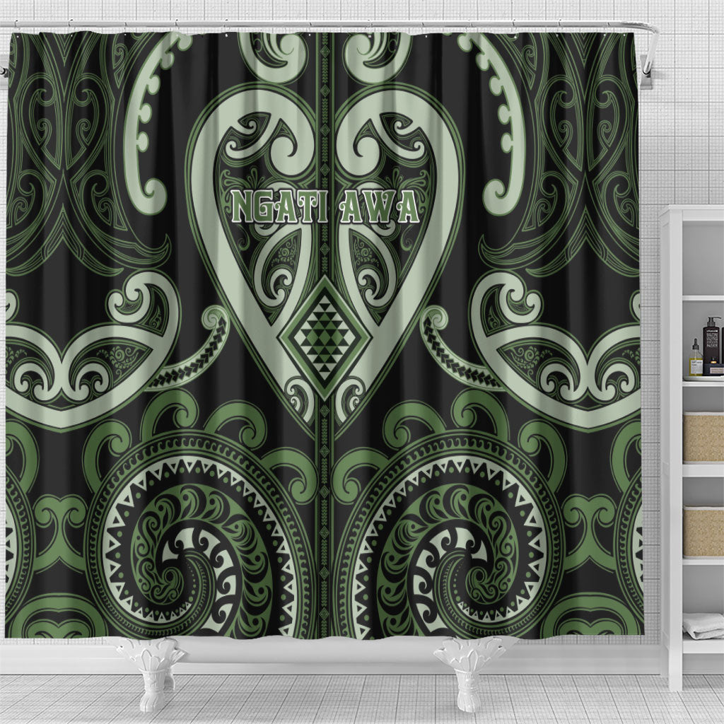 Aotearoa Ngati Awa Shower Curtain Maori Tribal Pattern LT05 - Polynesian Pride