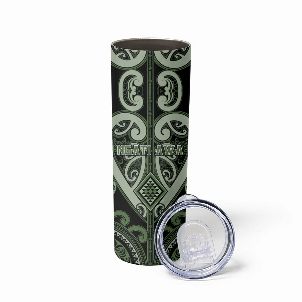 Custom Aotearoa Ngati Awa Skinny Tumbler Maori Tribal Pattern LT05 - Polynesian Pride