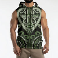 Custom Aotearoa Ngati Awa Sleeveless Hoodie Maori Tribal Pattern LT05 - Polynesian Pride