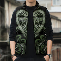 Custom Aotearoa Ngati Awa Sleeveless Puffer Jacket Maori Tribal Pattern LT05 - Polynesian Pride