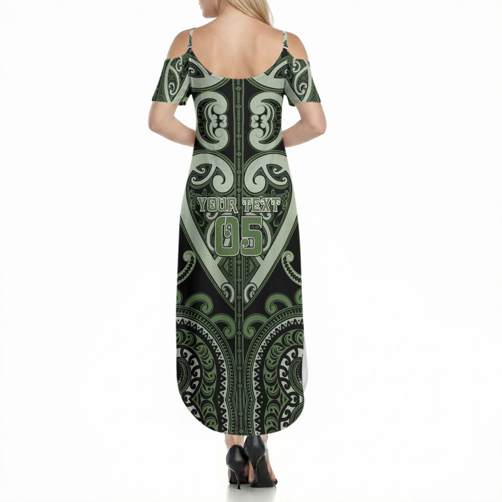 Custom Aotearoa Ngati Awa Summer Maxi Dress Maori Tribal Pattern LT05 - Polynesian Pride