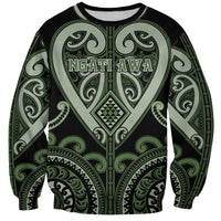 Custom Aotearoa Ngati Awa Sweatshirt Maori Tribal Pattern LT05 Unisex Green - Polynesian Pride