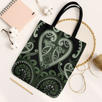 Aotearoa Ngati Awa Tote Bag Maori Tribal Pattern LT05 Black Strap One Size Green - Polynesian Pride