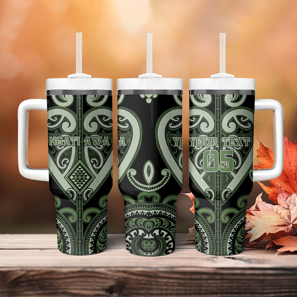 Custom Aotearoa Ngati Awa Tumbler With Handle Maori Tribal Pattern LT05 - Polynesian Pride