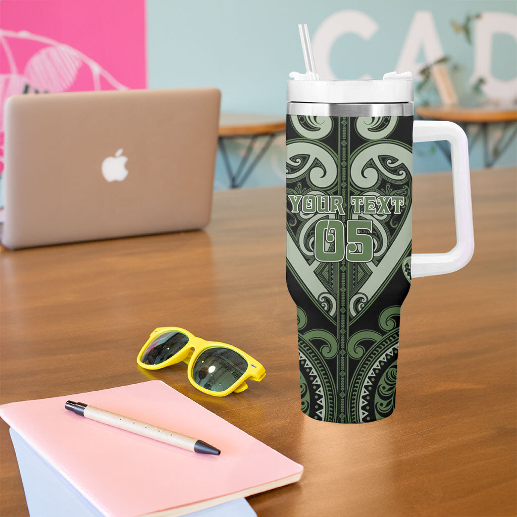 Custom Aotearoa Ngati Awa Tumbler With Handle Maori Tribal Pattern LT05 - Polynesian Pride