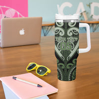 Custom Aotearoa Ngati Awa Tumbler With Handle Maori Tribal Pattern LT05 - Polynesian Pride