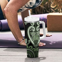 Custom Aotearoa Ngati Awa Tumbler With Handle Maori Tribal Pattern LT05 - Polynesian Pride