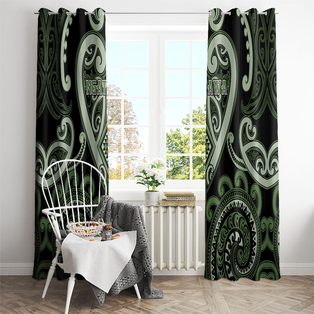 Aotearoa Ngati Awa Window Curtain Maori Tribal Pattern LT05 - Polynesian Pride
