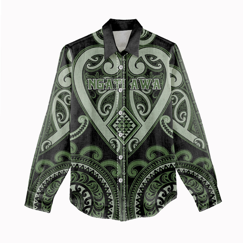 Custom Aotearoa Ngati Awa Women Casual Shirt Maori Tribal Pattern LT05 - Polynesian Pride