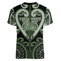 Custom Aotearoa Ngati Awa Women V-Neck T-Shirt Maori Tribal Pattern LT05 - Polynesian Pride