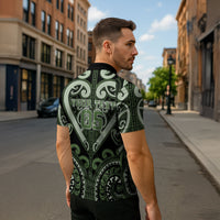 Custom Aotearoa Ngati Awa Zipper Polo Shirt Maori Tribal Pattern LT05 - Polynesian Pride