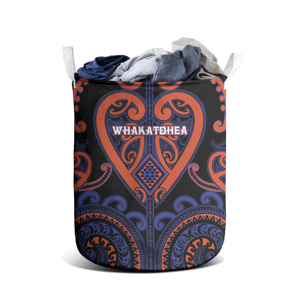 Aotearoa Whakatohea Laundry Basket Maori Tribal Pattern LT05 - Polynesian Pride
