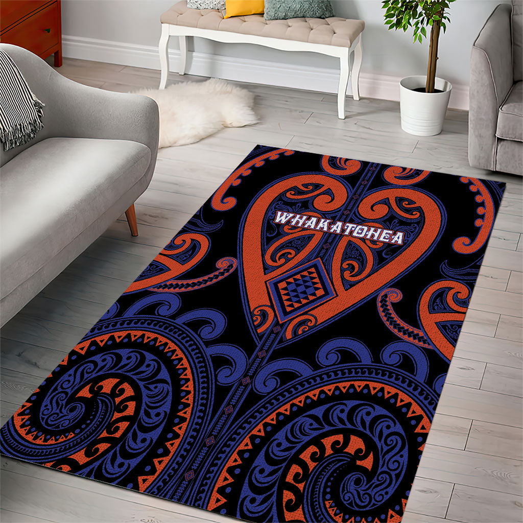 Aotearoa Whakatohea Area Rug Maori Tribal Pattern LT05 - Polynesian Pride