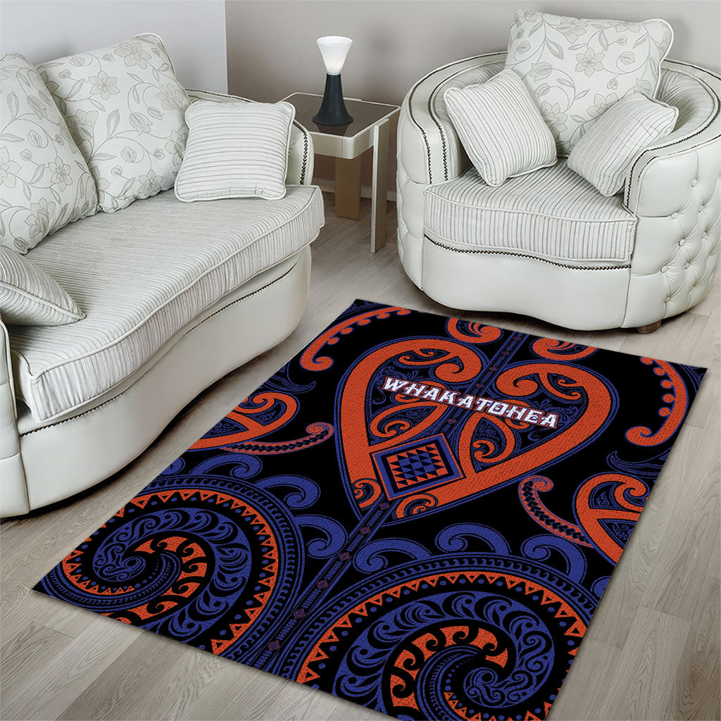 Aotearoa Whakatohea Area Rug Maori Tribal Pattern LT05 - Polynesian Pride