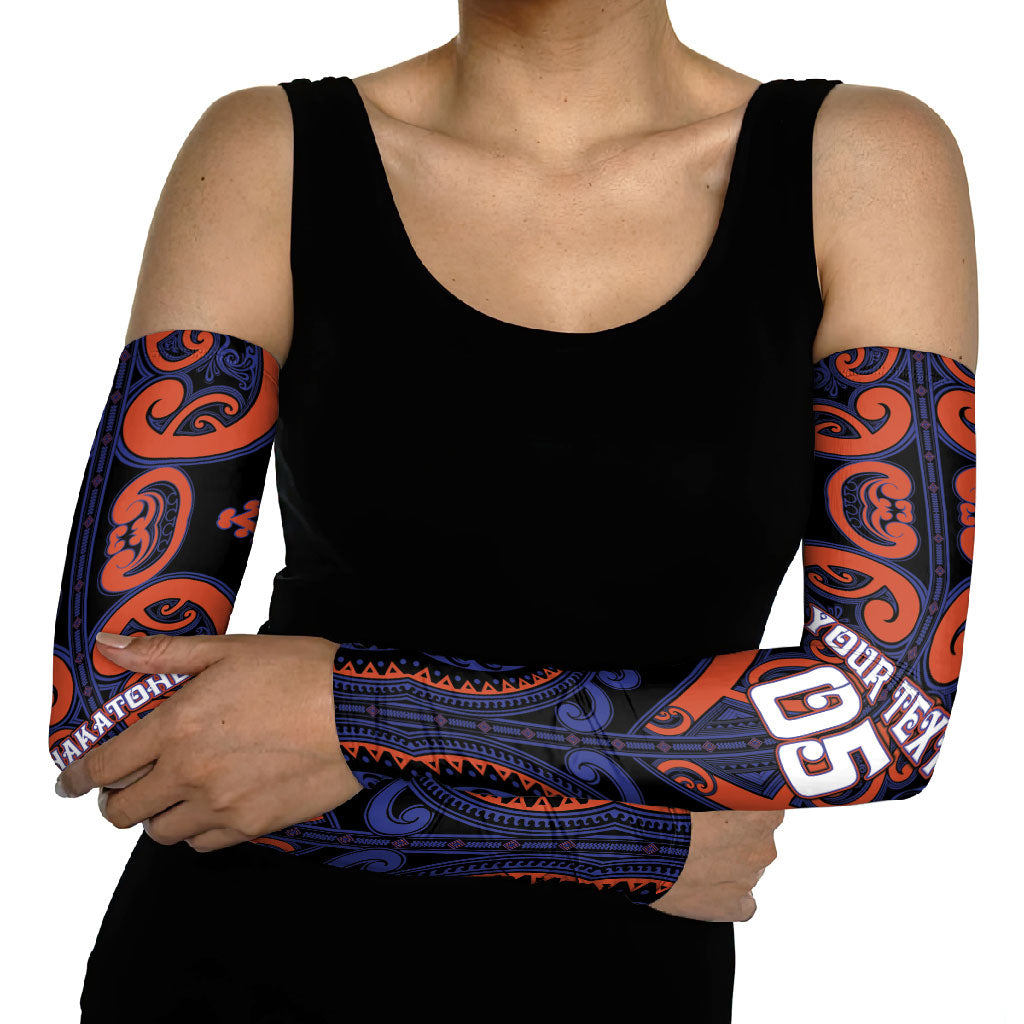 Custom Aotearoa Whakatohea Arm Sleeves Maori Tribal Pattern LT05 - Polynesian Pride