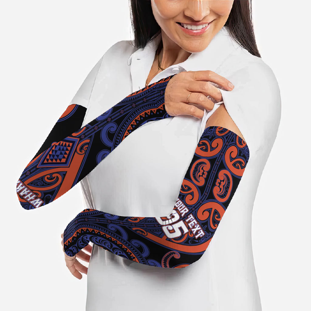 Custom Aotearoa Whakatohea Arm Sleeves Maori Tribal Pattern LT05 - Polynesian Pride