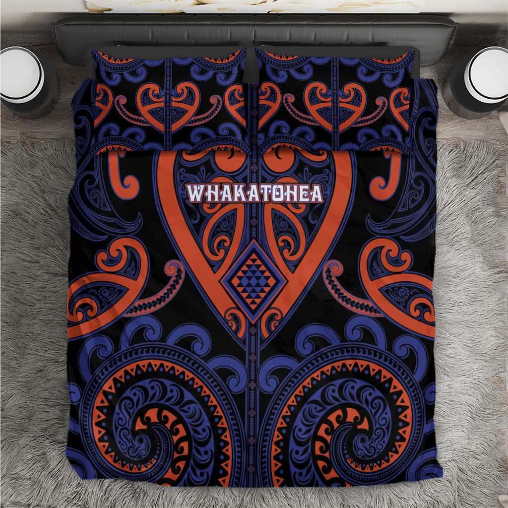 Aotearoa Whakatohea Bedding Set Maori Tribal Pattern LT05 Navy - Polynesian Pride