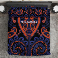 Aotearoa Whakatohea Bedding Set Maori Tribal Pattern LT05 Navy - Polynesian Pride