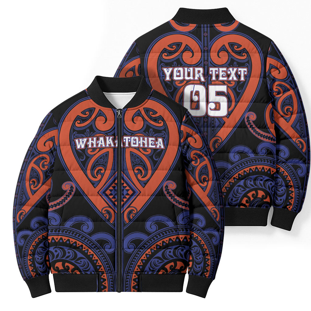 Custom Aotearoa Whakatohea Bomber Puffer Jacket Maori Tribal Pattern LT05 - Polynesian Pride