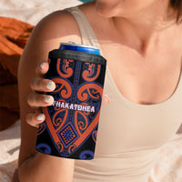 Custom Aotearoa Whakatohea 4 in 1 Can Cooler Tumbler Maori Tribal Pattern LT05 - Polynesian Pride
