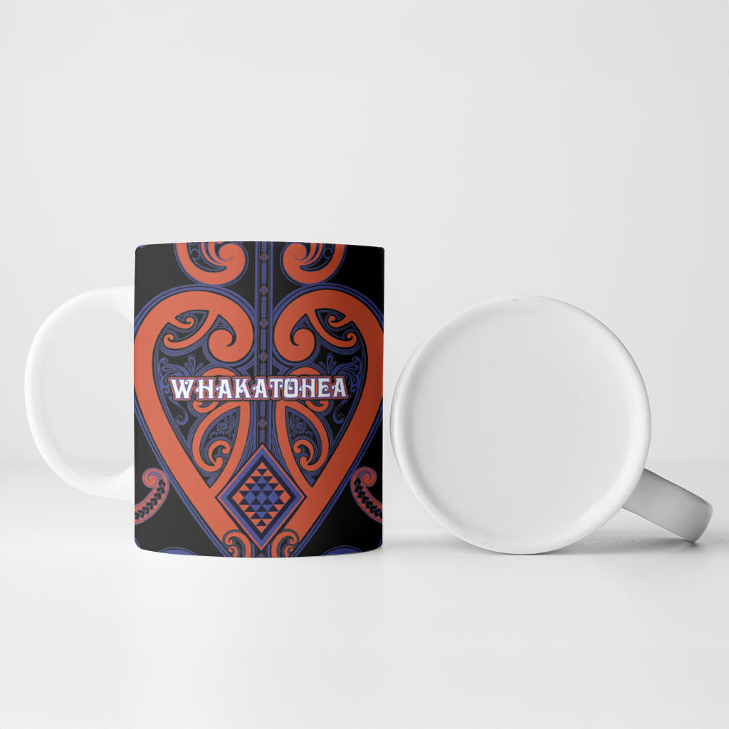 Custom Aotearoa Whakatohea Ceramic Mug Maori Tribal Pattern LT05 - Polynesian Pride