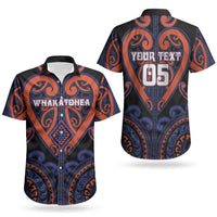 Custom Aotearoa Whakatohea Couples Matching Off Shoulder Maxi Dress and Hawaiian Shirt Maori Tribal Pattern LT05 - Polynesian Pride