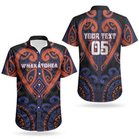 Custom Aotearoa Whakatohea Couples Matching Off Shoulder Short Dress and Hawaiian Shirt Maori Tribal Pattern LT05 - Polynesian Pride