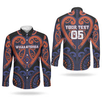 Custom Aotearoa Whakatohea Couples Matching Off The Shoulder Long Sleeve Dress and Long Sleeve Button Shirt Maori Tribal Pattern LT05 - Polynesian Pride