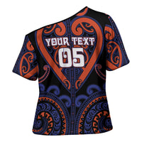 Custom Aotearoa Whakatohea Cross Shoulder Shirt Maori Tribal Pattern LT05 - Polynesian Pride