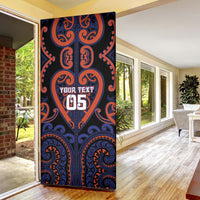 Custom Aotearoa Whakatohea Door Cover Maori Tribal Pattern LT05 - Polynesian Pride