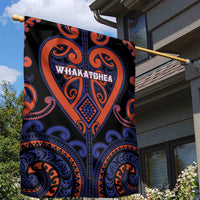 Aotearoa Whakatohea Garden Flag Maori Tribal Pattern LT05 - Polynesian Pride
