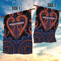 Aotearoa Whakatohea Garden Flag Maori Tribal Pattern LT05 - Polynesian Pride