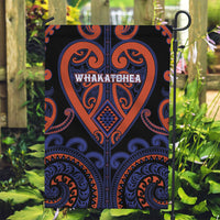 Aotearoa Whakatohea Garden Flag Maori Tribal Pattern LT05 Garden Flag Navy - Polynesian Pride