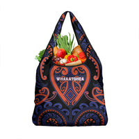 Aotearoa Whakatohea Grocery Bag Maori Tribal Pattern LT05 1-pack One Size Navy - Polynesian Pride