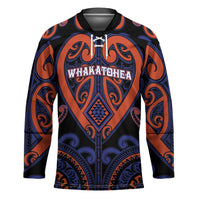 Custom Aotearoa Whakatohea Hockey Jersey Maori Tribal Pattern LT05 Unisex Navy - Polynesian Pride