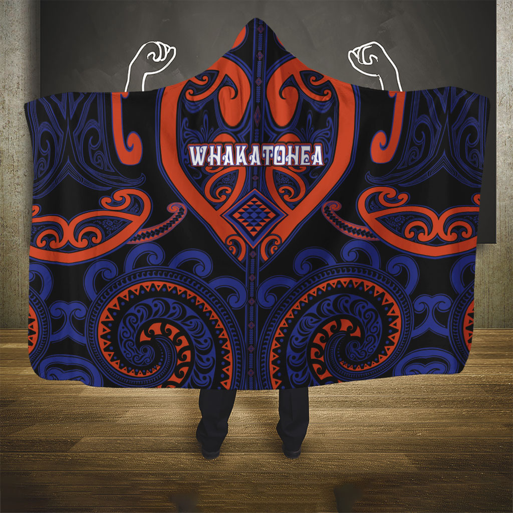 Aotearoa Whakatohea Hooded Blanket Maori Tribal Pattern LT05 - Polynesian Pride